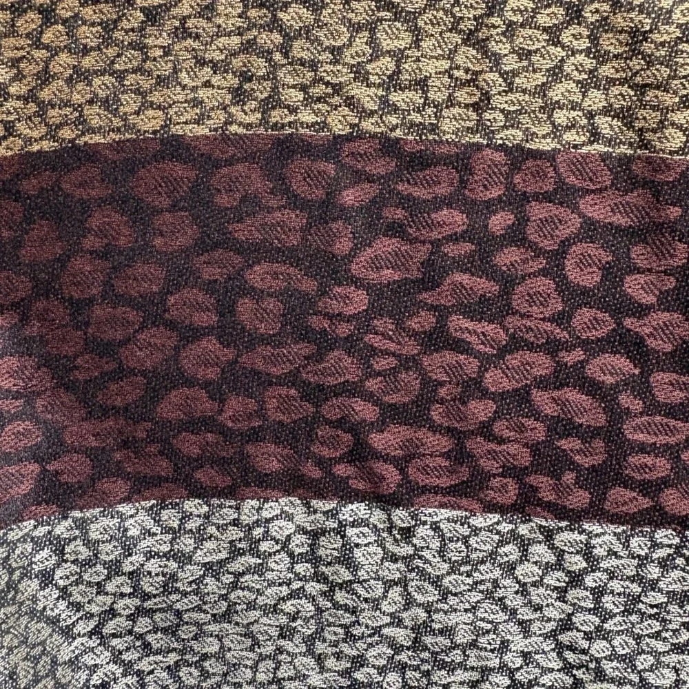 Pashmina‎ Cahmere Animal Print Stripe Wrap Scarf One Size Brown Tassel Fringe